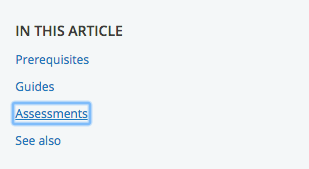 Screenshot einer Liste von Links im Chrome-Browser. Die Liste enthält 4 Elemente. Das dritte Listenelement ist hervorgehoben mit einer blauen Umrandung, wenn es mit Tabben fokussiert wird.